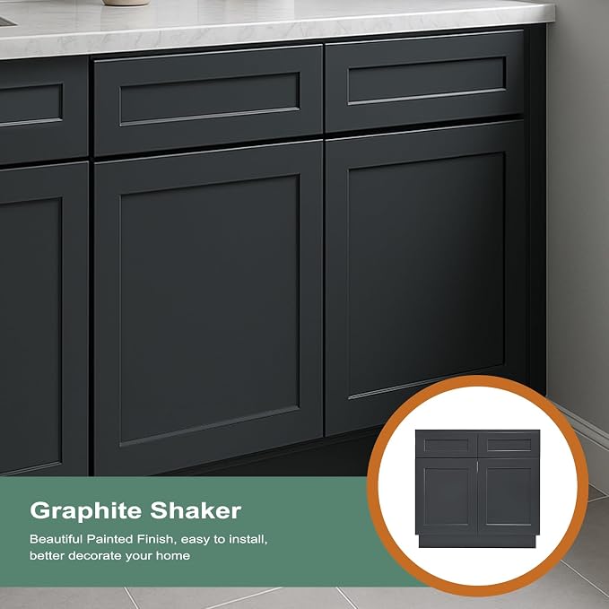 Kitchen Base Cabinet, Sideboard Cabinet, Kitchen Storage Island, 2 Drawers - Image 4
