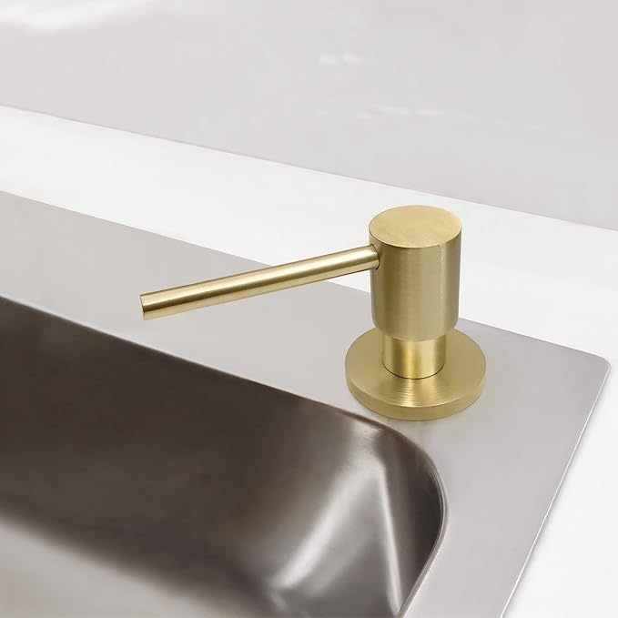 Deck Mounted Brass Kitchen Sink Soap Dispenser or Lotion Dispenser - Image 2