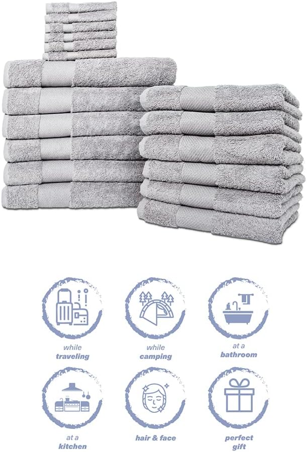 Hencely 18-Piece Bath Towel Set - Image 6