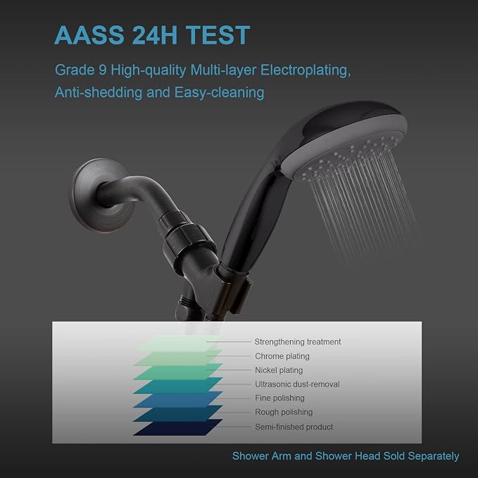 OFFO Shower Head Holder for Handheld Shower Head, Oil Rubbed Bronze Adjustable - Image 6