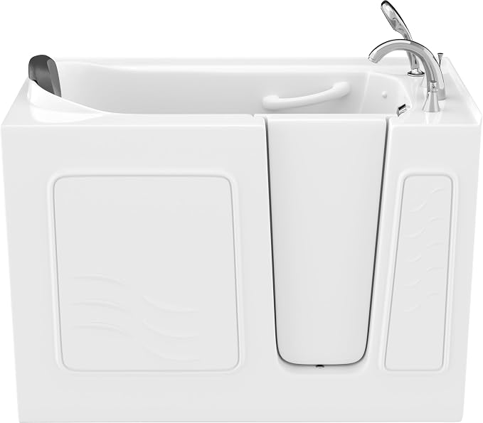 ANZZI Walk In Tub 53'' x 26'' in White, Easy Access, Quick Fill Faucet - Image 7