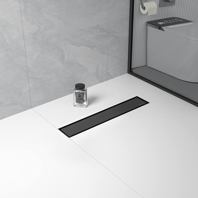 Linear Shower Drain 18", Matte Black Floor Drain - Image 8