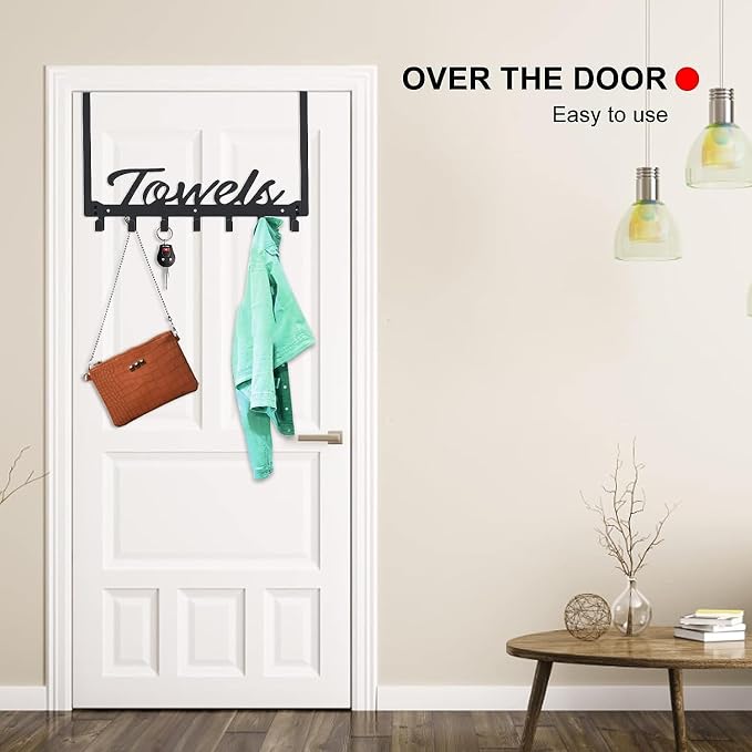 Over The Door Hooks, Towel Rack - Image 6