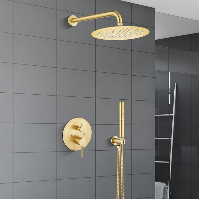 Airuida Shower Fixtures 2 Functions Shower Faucet Set Wall Mounted - Image 4