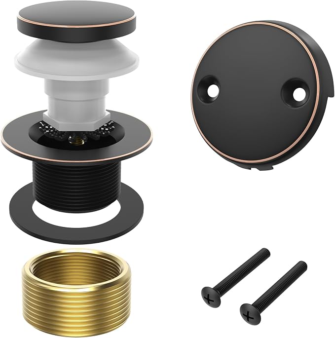 Tub Drain Kit, Tip-Toe Bathtub Drains and Overflow Kit, Bathroom Bath Tub Drain by Unknown