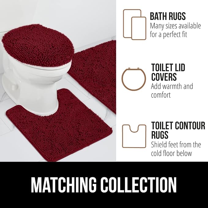 GORILLA GRIP Bath Rug Mat 36x24, Soft Absorbent Chenille, Quick Dry Microfiber - Image 8