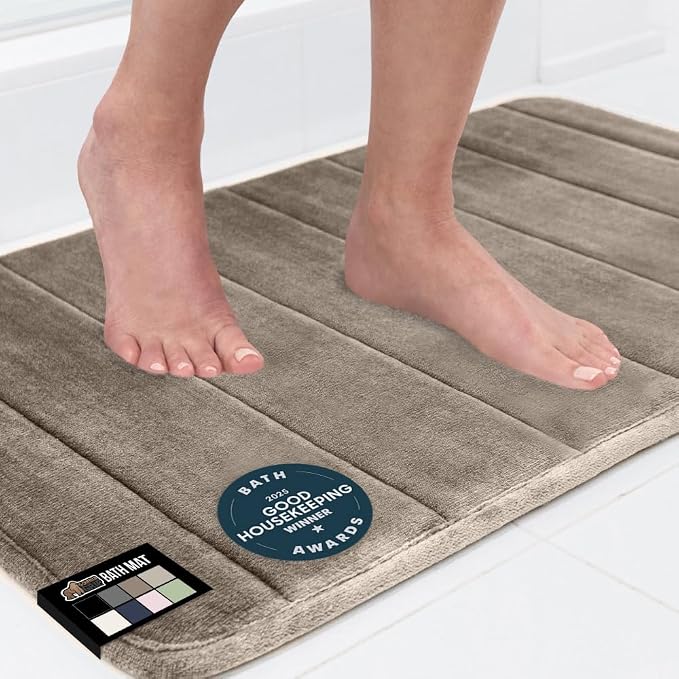 GORILLA GRIP Memory Foam Bath Mat, Soft Absorbent US Designed Bathroom Rug by GorillaGrip