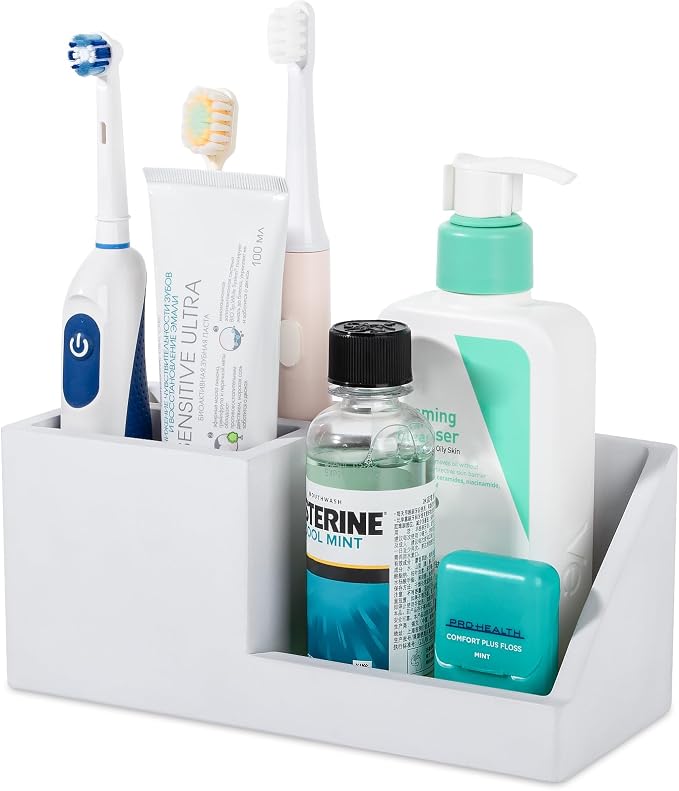 Diatomite Toothbrush Holders for Bathrooms, Quick Dry Electric Tooth Brush and by Heagoale