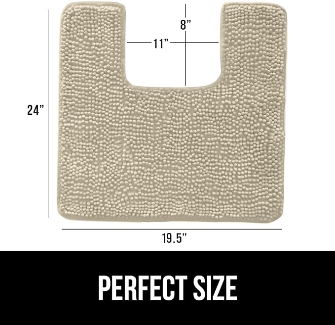GORILLA GRIP Plush Absorbent Shaggy Chenille Bath Rug Mat - Image 6