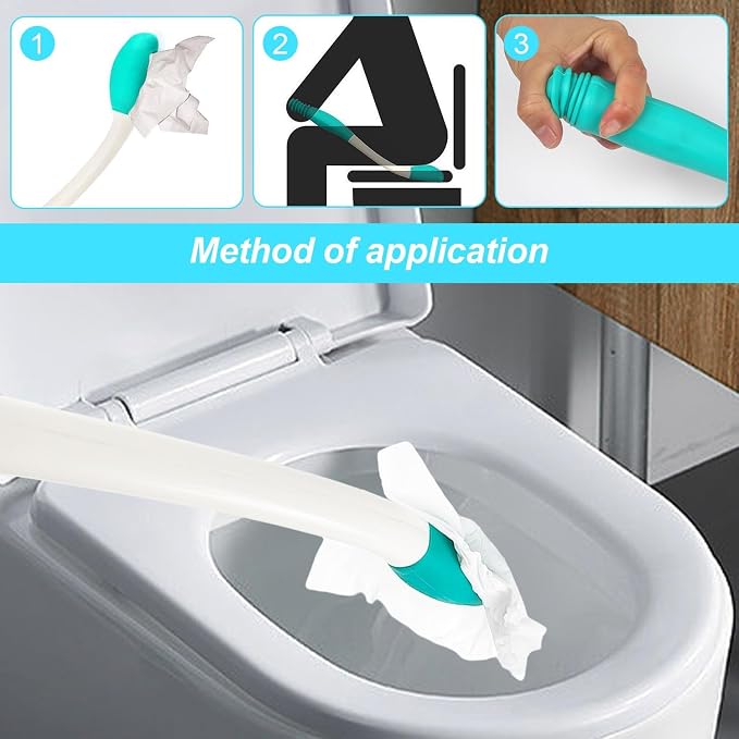 3-Piece Toilet Aid Set for Gentle Bottom Wiping, Butt Cleaner Wiper Tool for - Image 4