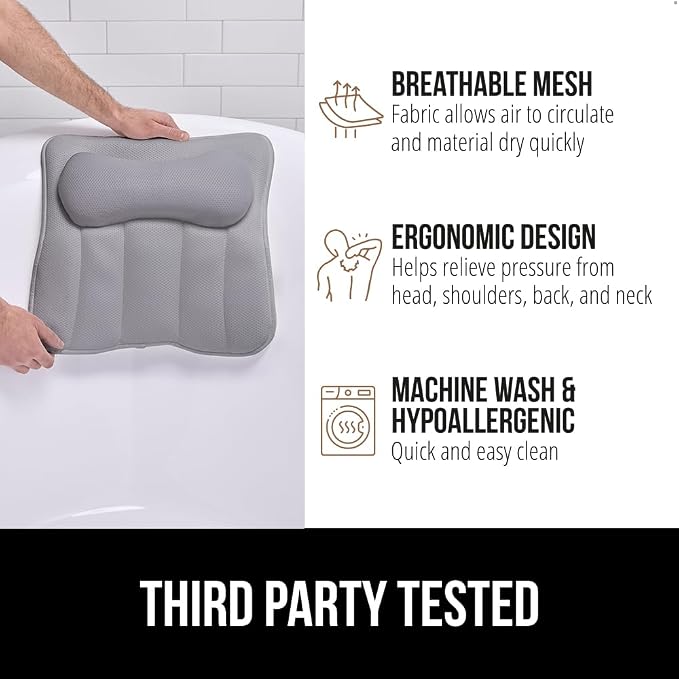 GORILLA GRIP Bath Pillow for Tub - Image 6