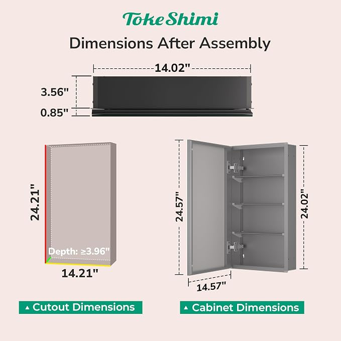 TokeShimi 14x24 Bathroom Mirror - Image 2