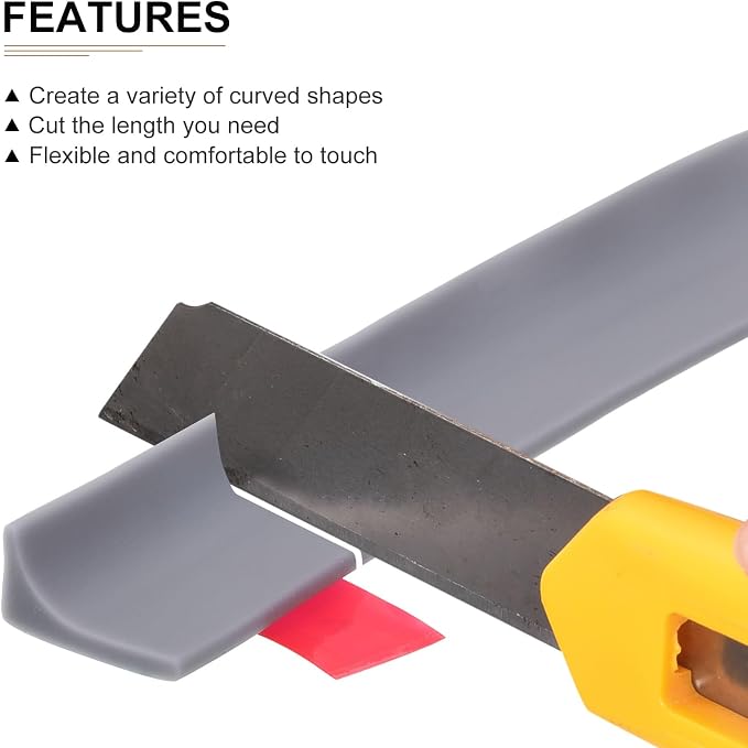 118"x0.8"x0.5" Collapsible Shower Barrier Stopper - Image 3
