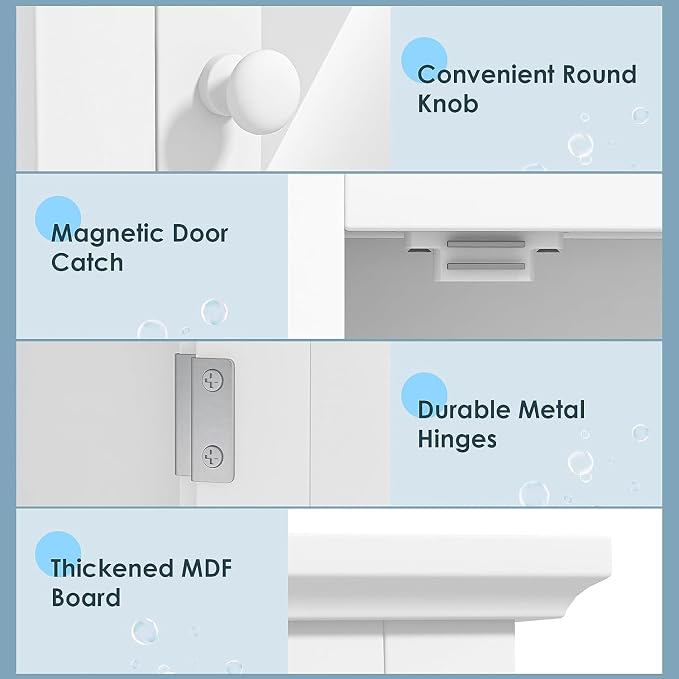 Safeplus White Medicine Cabinet - Image 5