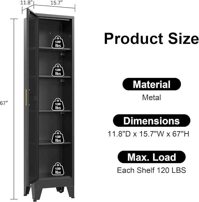 Narrow Bthroom Storage Cabinet Tall Metal Storage Cbinets - Image 3