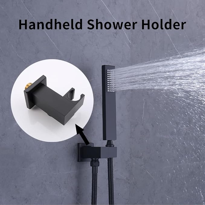 AYIVG Bathroom All Brass Wall Mount Adjustable Hand held ShowerHead Holder - Image 2