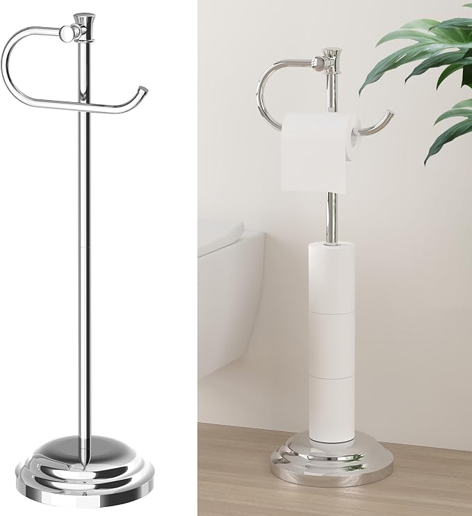 Hoimpro 25" Toilet Paper Holder Free Standing, Floor Bathroom Toilet Paper by Hoimpro