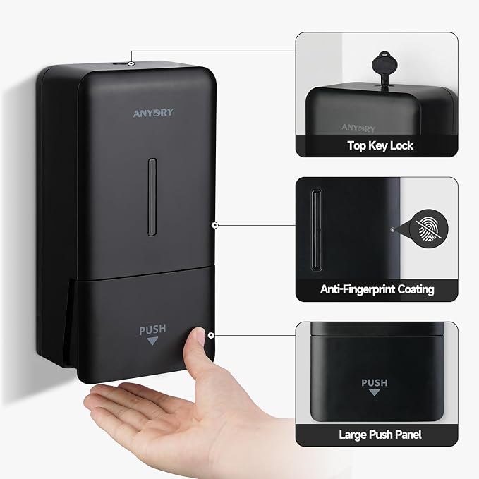 27oz Manual Wall Mounted Soap Dispenser, Use - Image 3