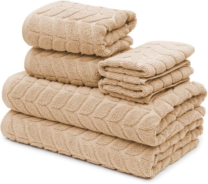 BAGNO MILANO Turkish Bath Towels, Soft Plush Jacquard Luxury Bath Towels - Image 2