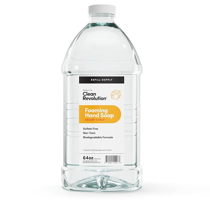 Clean Revolution Foaming Hand Soap Refill Supply Container. Ready to Use by CleanRevolution