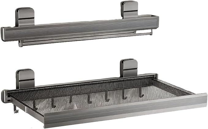 Oleth Telescopic Suction Cup Bathroom Towel Rack & Balcony Drying Net: Super by Unknown