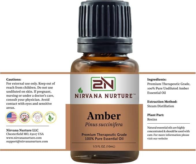 Amber Essential Oil 100% Pure Premium Therapeutic Grade - Image 8