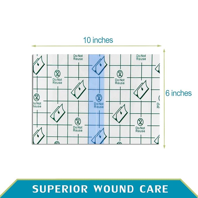 50 Pcs Waterproof Shower Protector Bandage | 6x10 Inch Large Wounds Showering - Image 4