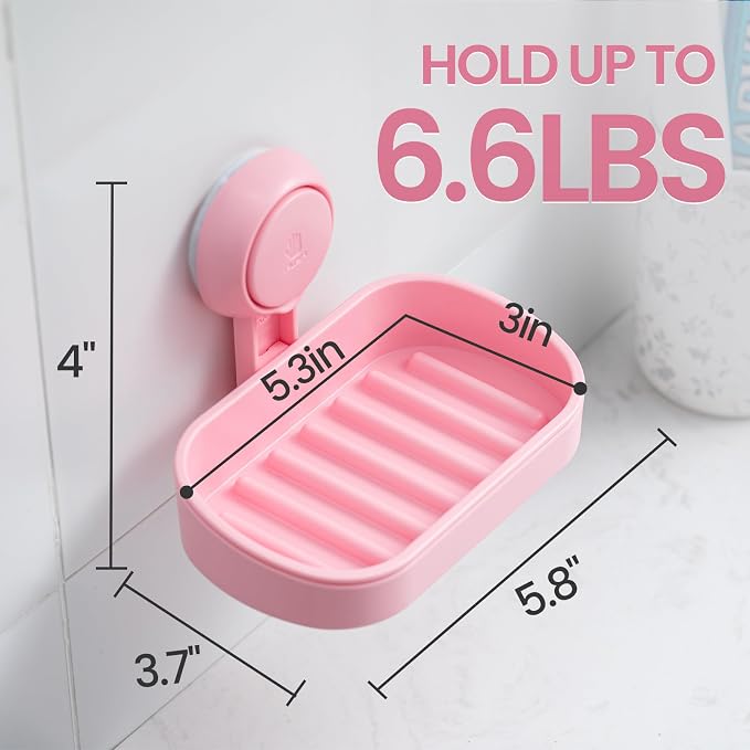 TAILI Soap Dish Bar Holder Suction Cup, Soap Saver - Image 4