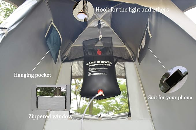 Outdoor Shower Tent Changing Room Privacy Portable Camping Shelters - Image 6