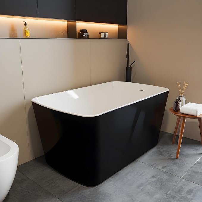 49‘’ GarveeHome Acrylic Freestanding Bathtub, Deep Soaking Stand Alone Tub - Image 2
