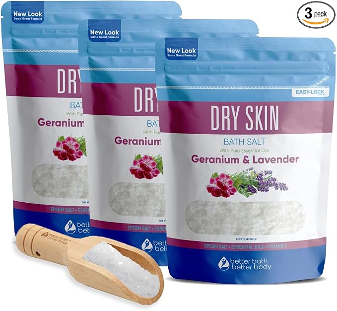Dry Skin Bath Salt Skin Soothing Epsom Salt by BetterBathBetterBody