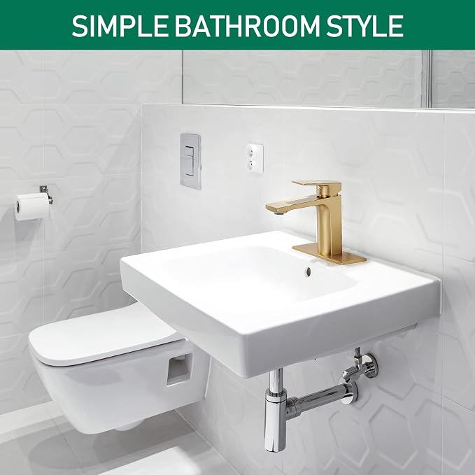 VOTON Brushed Gold Bathroom Sink Faucet Single Handle - Image 7