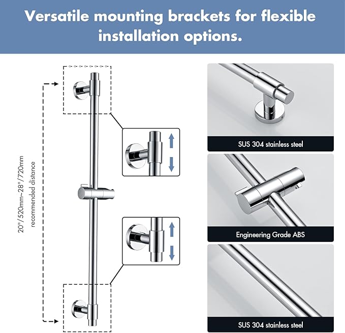 Adjustable Shower Slide Bar - Image 3