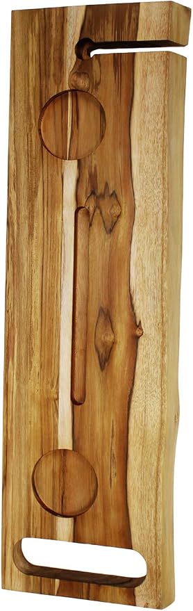 EcoDecors Eleganto 42" Live Edge Solid Teak Bath Caddy Tray - Image 2