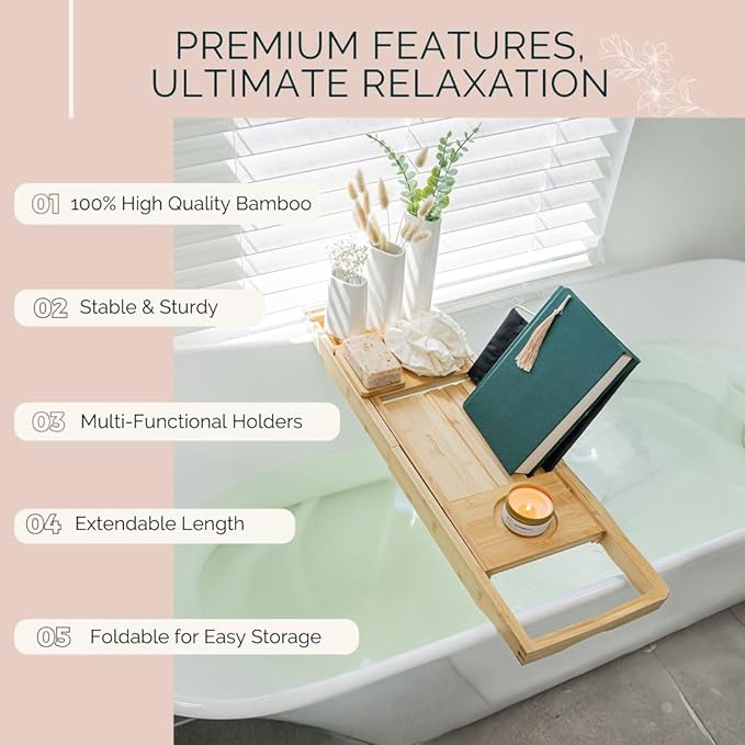 Bath Pillow and Bathtub Tray Set - Image 7