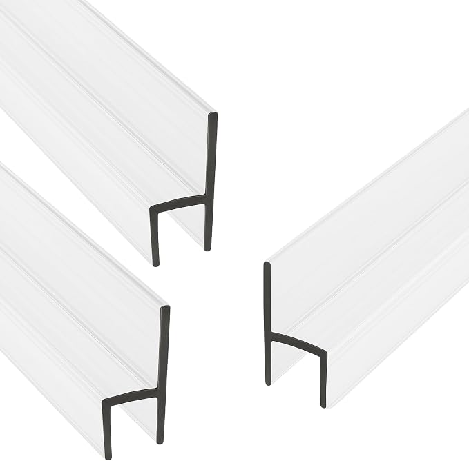 KC Hardware 85 Inch Frameless Shower Door Side Seal Strip, H-Type Glass Shower by KCHardware