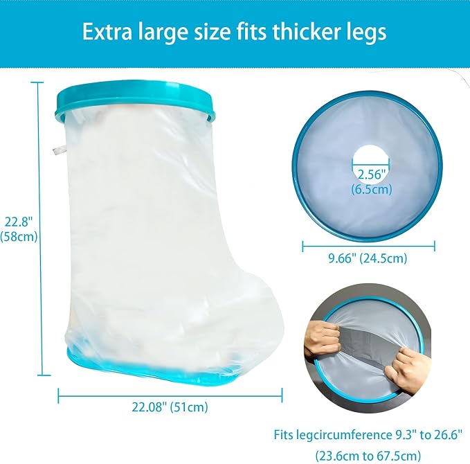 Non-Slip Extra Wide Waterproof Leg Cast Cover - Image 2