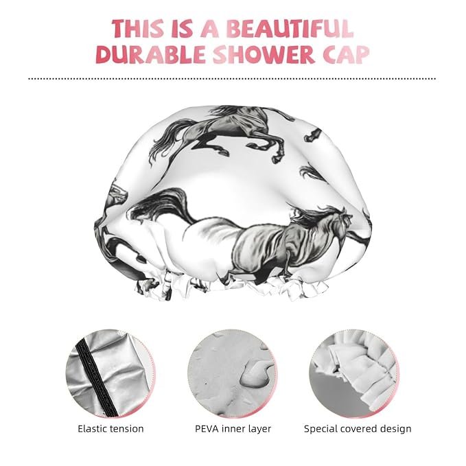 Elegant Running Horse Shower Cap - Image 5