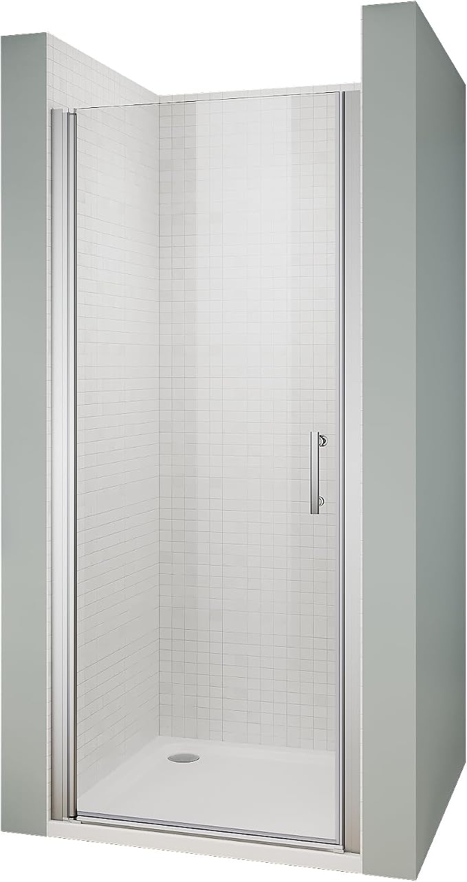 ​UCALAFEE 31.5-33 inch Pivot Shower Door, Semi-Frameless Sliver Bathroom Door - Image 8