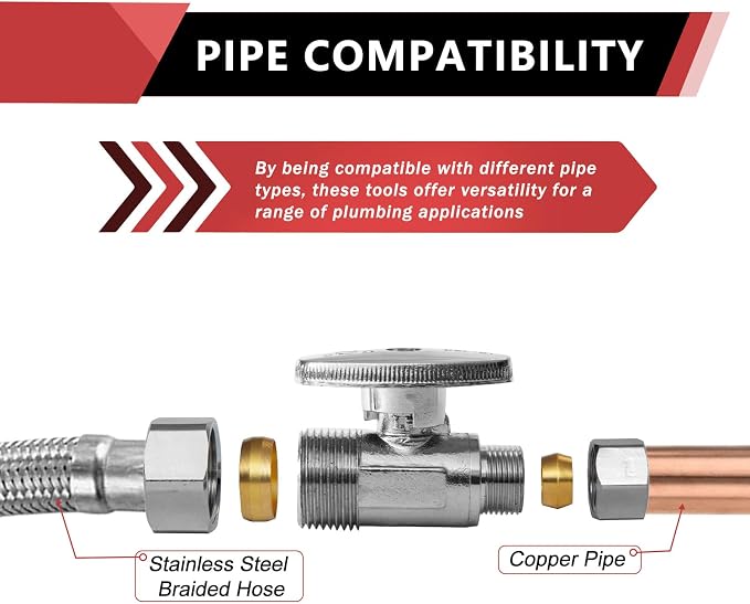 EFIELD Straight Stop Valve 1/2" Nominal Compression x 3/8" OD, Chrome Plated - Image 4