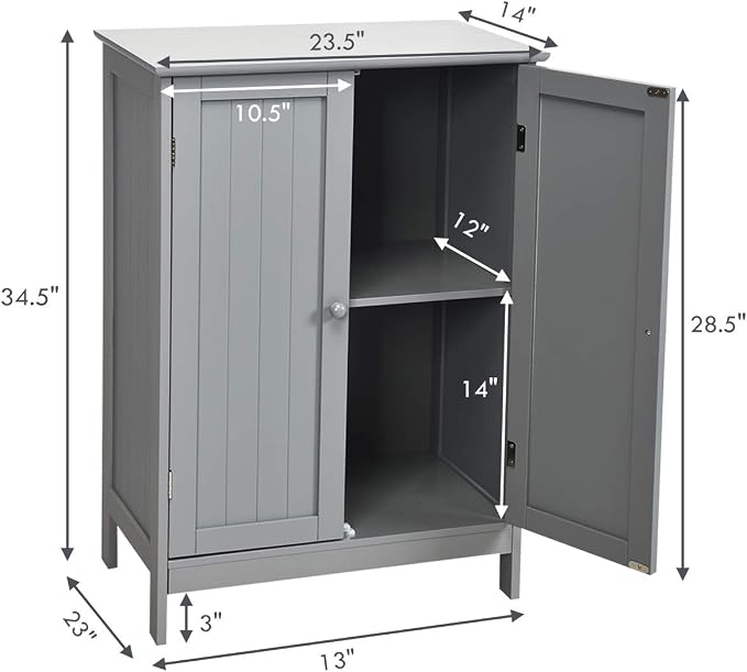 Tangkula Freestanding Storage Cabinet - Image 3