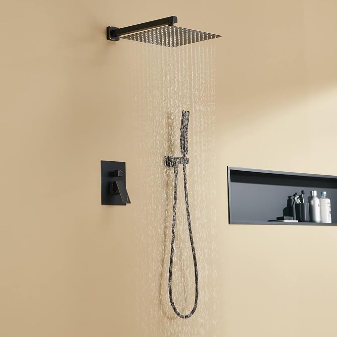 Rain Shower System 12 Inches Shower Combo Set Oil Rubbed Bronze Wall Mount - Image 3