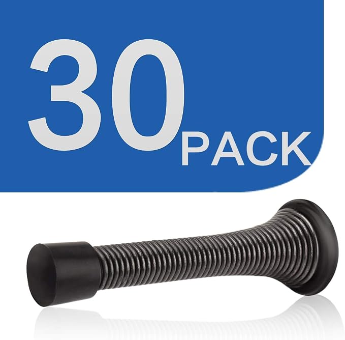 HOMOTEK 30 Pack Oil Rubbed Bronze Spring Door Stops, 3-1/8” Heavy Duty Door Stop - Image 7