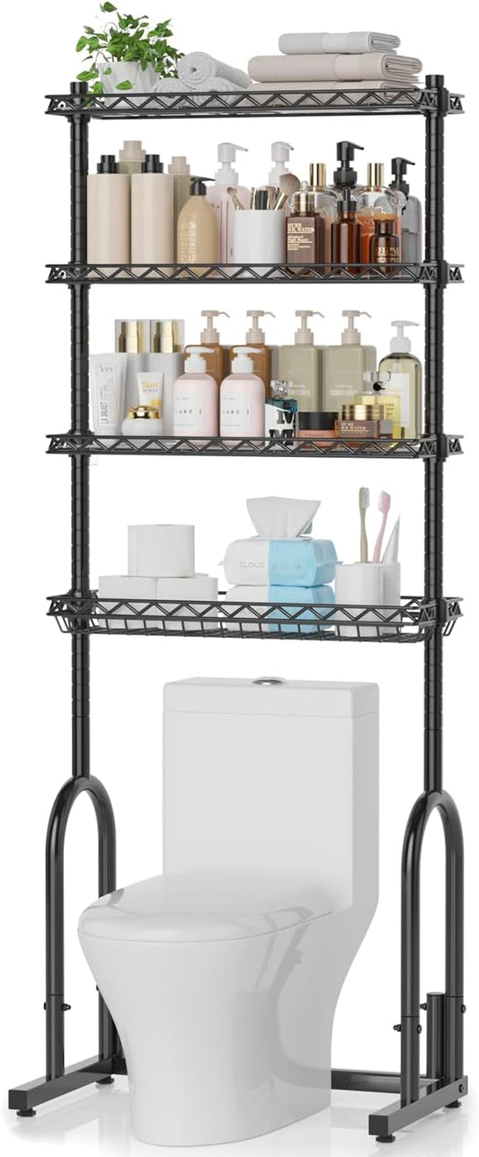 EAGMAK Over The Toilet Storage Rack, 4-Tier Bathroom Organizer by Eagmak