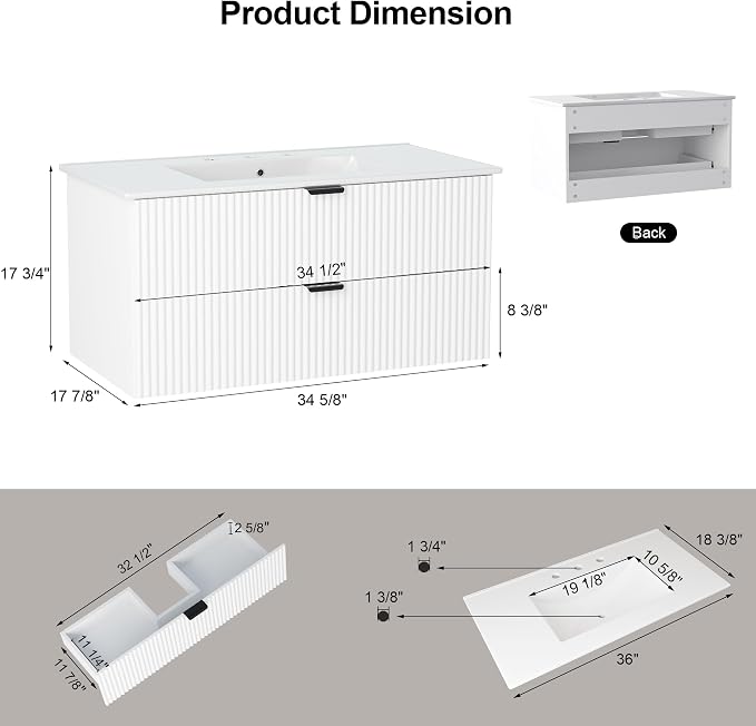 36" Bathroom Vanity Cabinet - Image 2