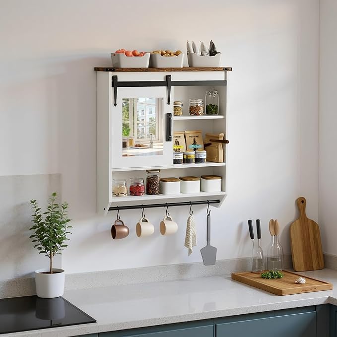 White Bathroom Wall Cabinet - Image 7