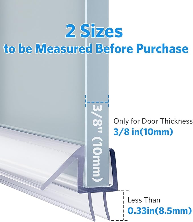 Shower Door Bottom Seal, Frameless Glass Doors Seal Strip - Image 4