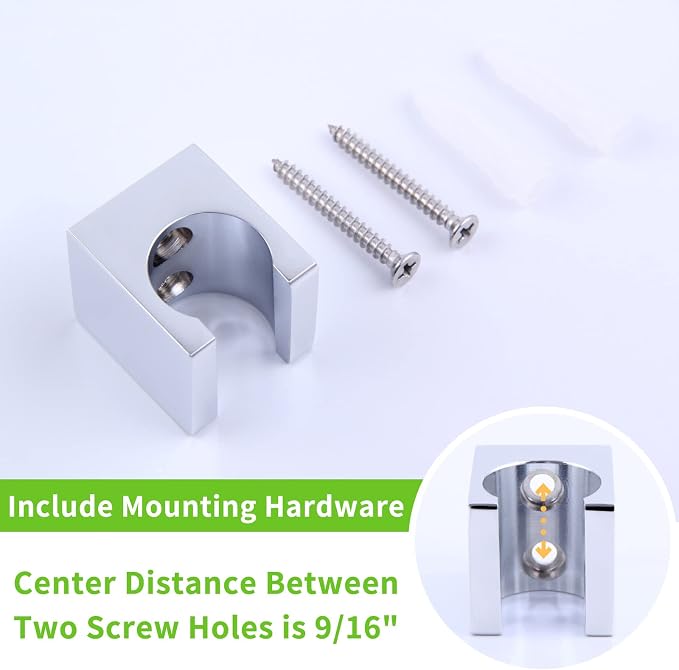 Angle Simple Shower Head Holder Wall Mount, Brass Shower Wand Handle Holder - Image 7