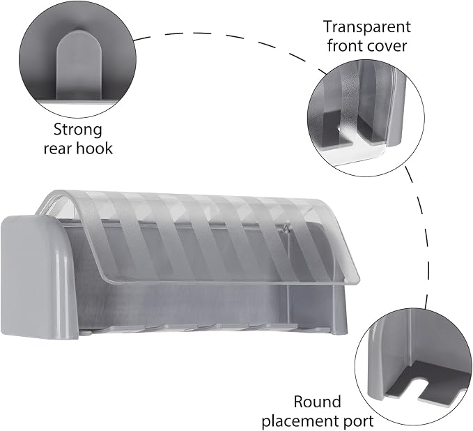 LUEXBOX 5 Slots Wall Mount Toothbrush Holder - Image 3