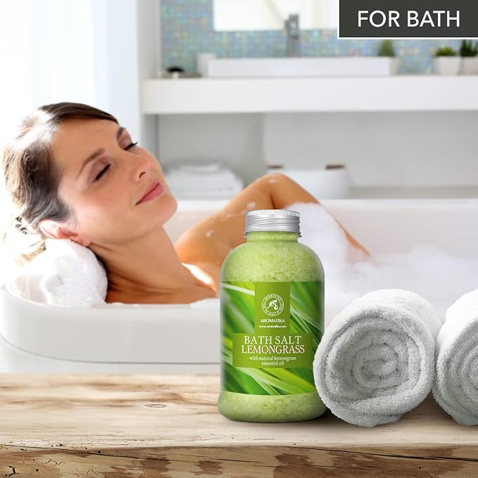 Bath Salts w/Natural Essential Lemongrass Oil 21.16 oz - Image 5